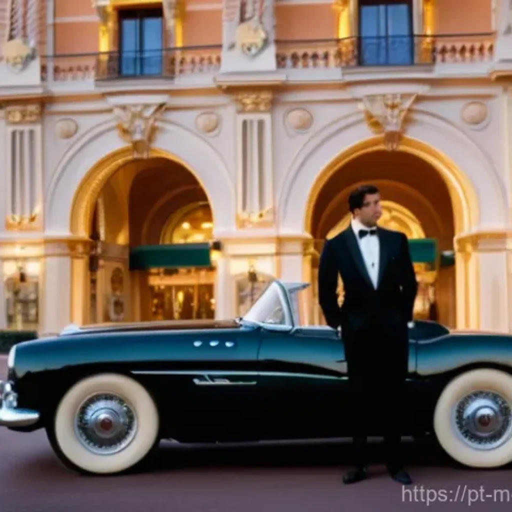 모나코에서 촬영된 영화 및 드라마 - **Prompt:** A glamorous, sophisticated couple from the 1950s era, dressed in elegant evening attire ...
