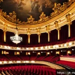 모나코에서 즐길 수 있는 최고의 오페라 및 공연 - A luxurious interior view of the Salle Garnier opera house in Monaco, showcasing its opulent 19th-ce...