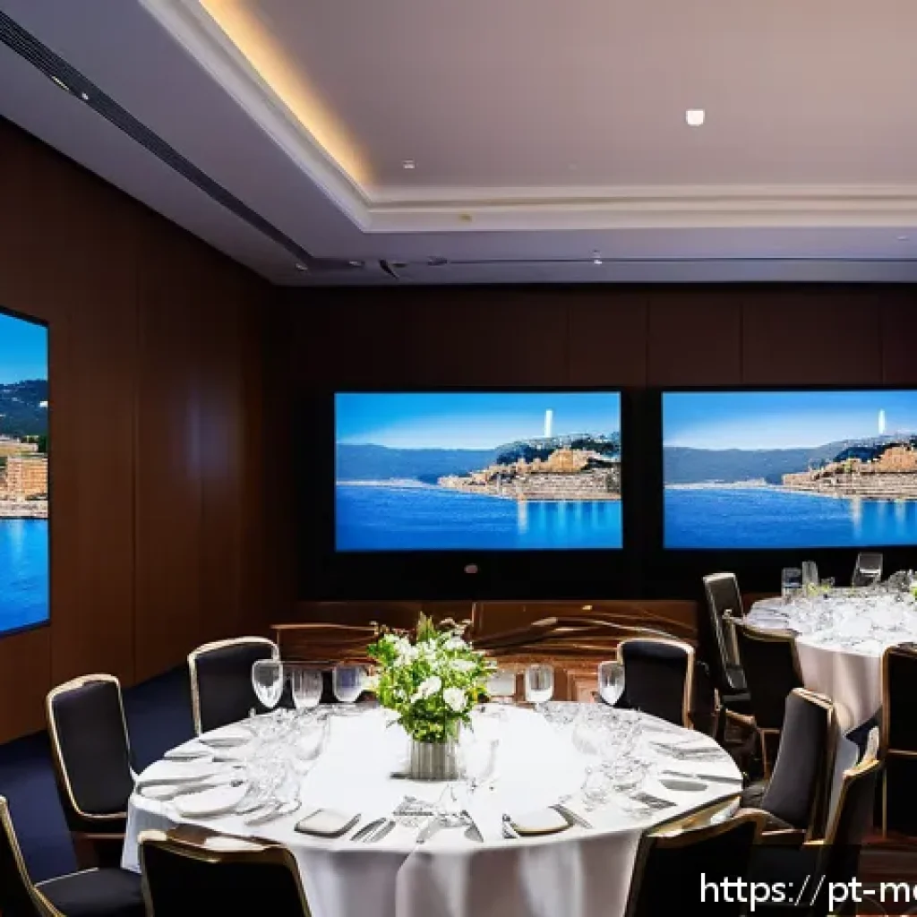 모나코에서 열리는 국제 회의 및 비즈니스 이벤트 - A sophisticated business networking event in Monaco&rsquo;s luxury conference hall, featuring diverse inte...