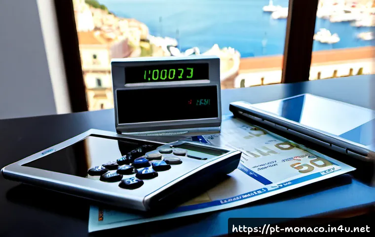 Home 17 모나코의 통화 및 금융 시스템 - Photorealistic editorial scene of Monaco’s euro-based financial system, an elegant private banking d...